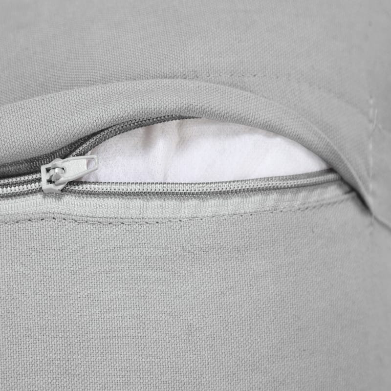 Sevita Silver Gray Traditional Textured Medallion Throw Pillow