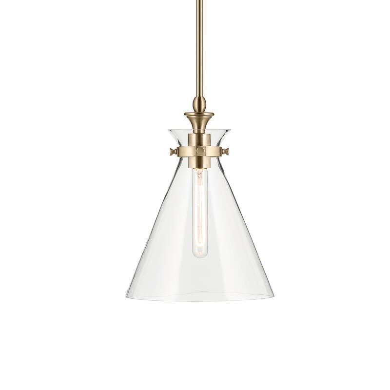 Kichler Lighting Laria 10.5 Inch 1 Light Pendant with Clear Glass in Champagne Bronze
