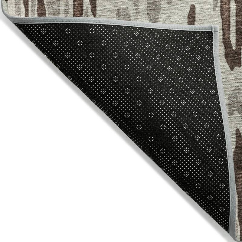 Machine Washable Indoor/ Outdoor Modern Watercolor Chantille Rug