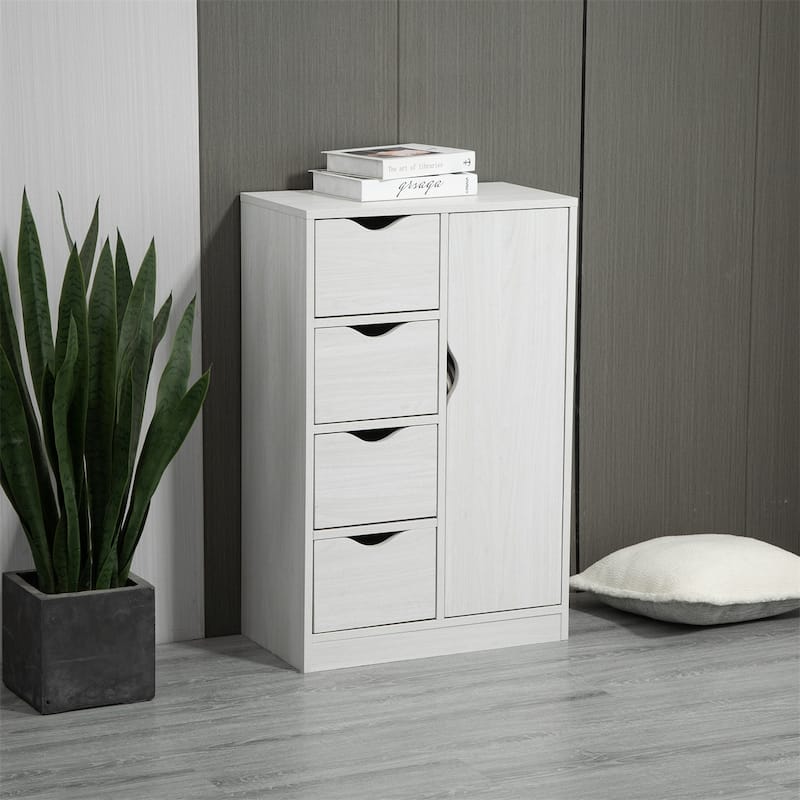 Storage Cabinet with Drawers and Enclosed Cabinet P2 Engineered Wood Compact Organizer for Entryway Living Room Bathroom