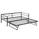 preview thumbnail 6 of 6, Twin Size Black Metal Daybed with Pop-up Trundle