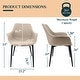 preview thumbnail 9 of 85, Markley Modern Leather Upholstered Dining Side Chairs with Black Iron Legs Accent Armchair for Home Kitchen Set of 4
