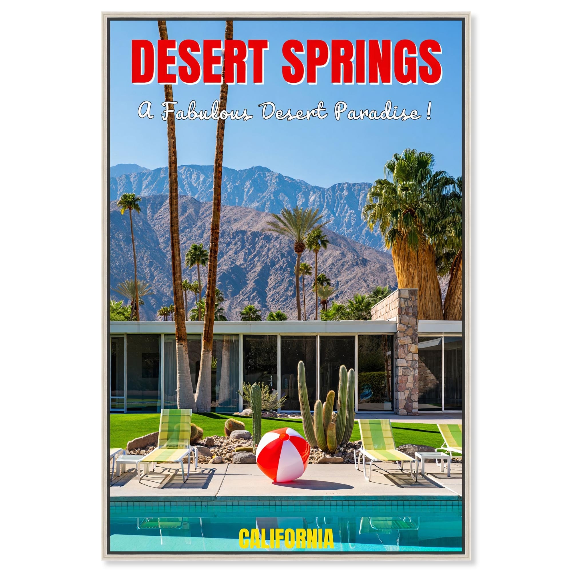 Desert Springs Coastal Photography Framed Canvas Print by Art Remedy
