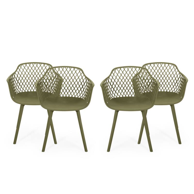 Christopher Knight Home Poppy Outdoor Modern Dining Chair (Set of 2)