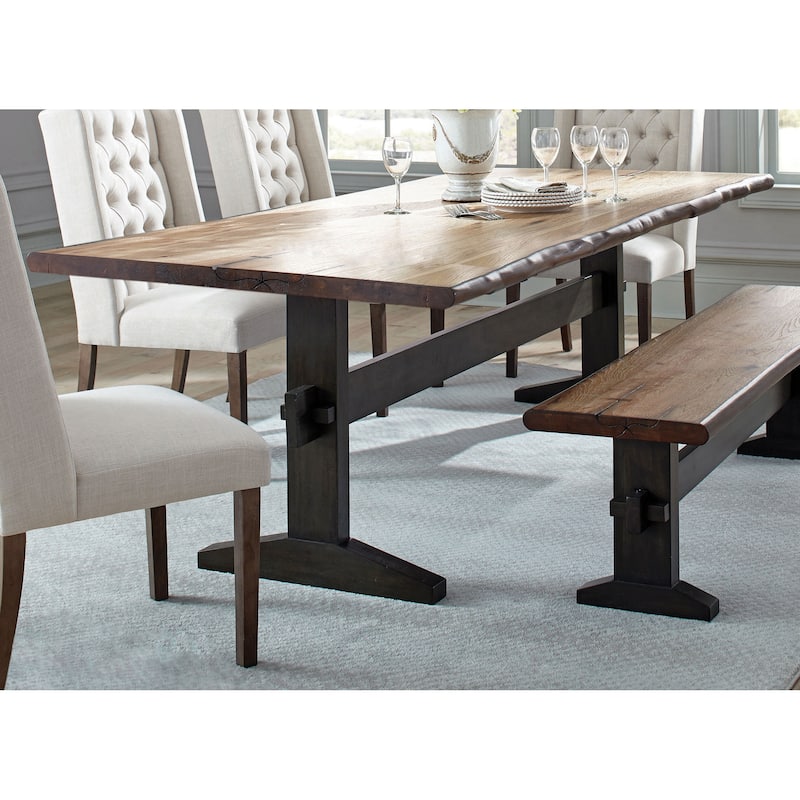 Bexley 90-inch Live Edge Dining Table Natural Honey