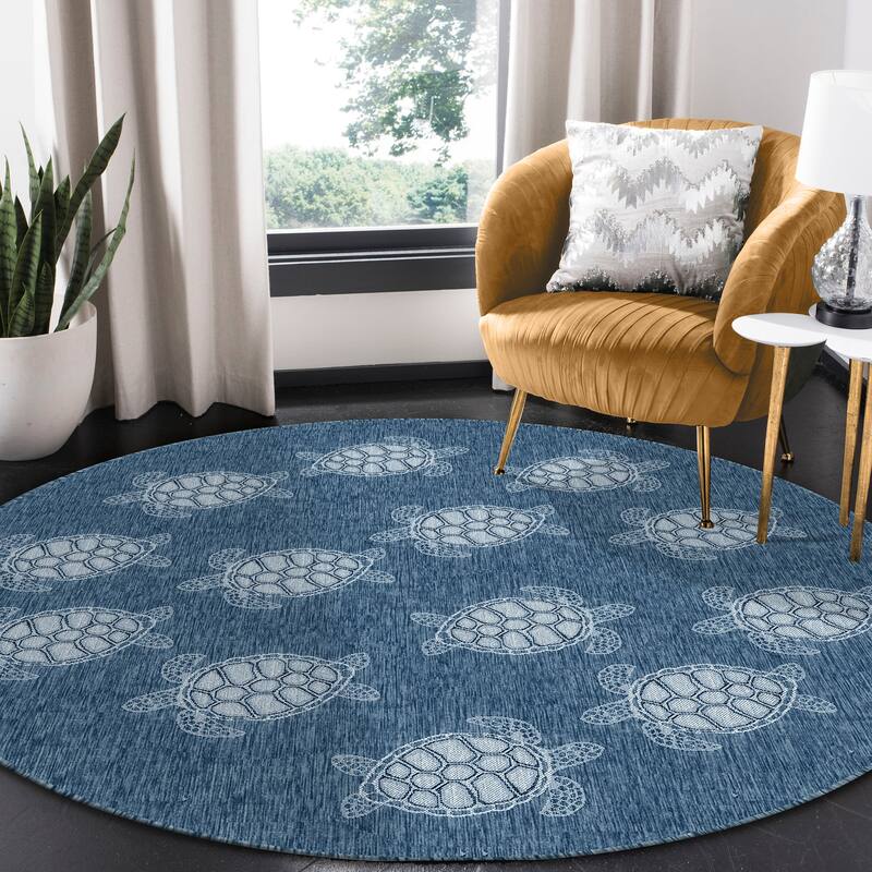 Liora Manne Carmel Collection Sea Turtles Indoor/ Outdoor Area Rug