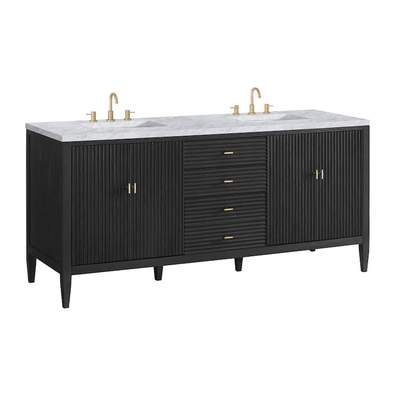 James Martin Vanities 485-V72-3CAR Myrrin 72" Double Basin Wood Vanity