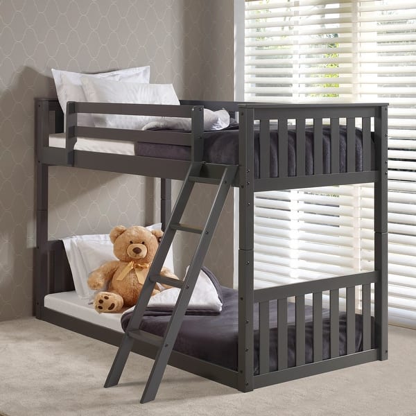 Shop Twin Over Twin Mission Bunk Bed On Sale Overstock 31264091 Dark Grey Twin Over Twin
