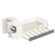 preview thumbnail 21 of 30, Twin Size Wood Platform Bed with Built-in Bookshelf, Movable Wardrobe, and Pull-Out Trundle