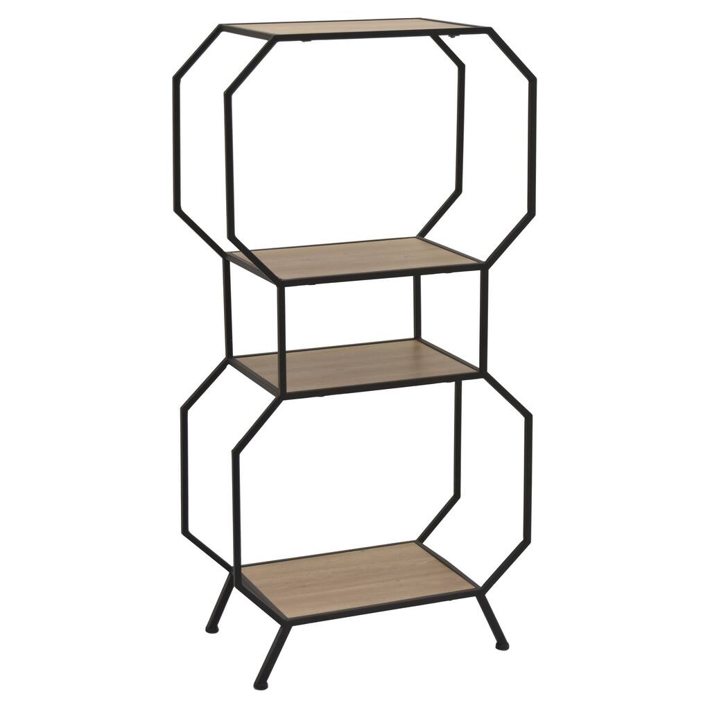Plutus Brands Metal/wood Plant Stand in Brown Metal