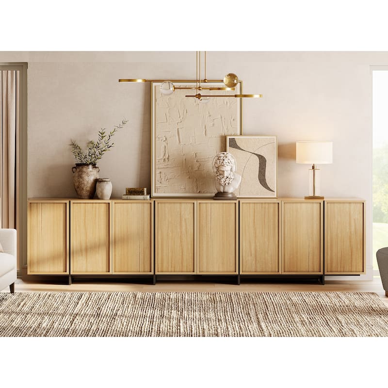WAMPAT Sideboard Buffet Cabinet With T-Shaped Legs, Large Storage Cabinet For Living Room, Dining Room & Kitchen