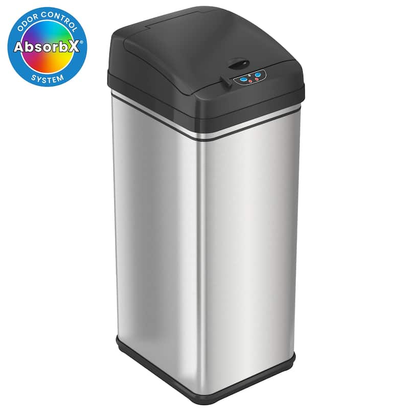 iTouchless 13 Gallon Sensor Kitchen Trash Can with Odor Filter