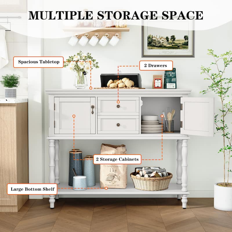 Farmhouse Wood Console Table