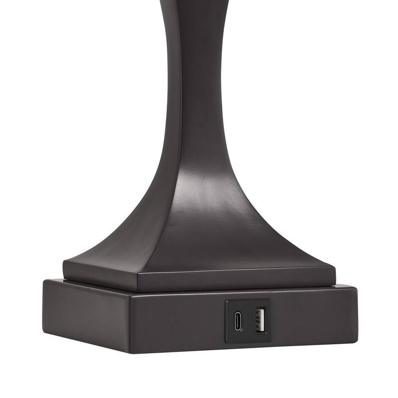 KAWOTI 25.62 inch Table Lamp Set with USB Ports, Bulbs(Set of 2)
