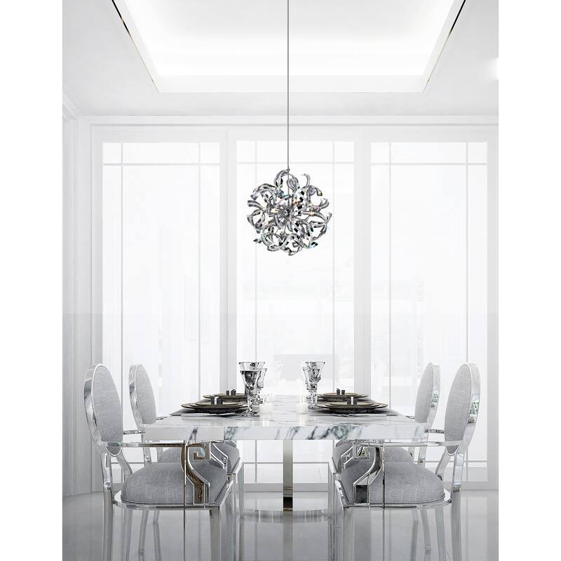 Swivel 12 Light Chandelier With Chrome Finish