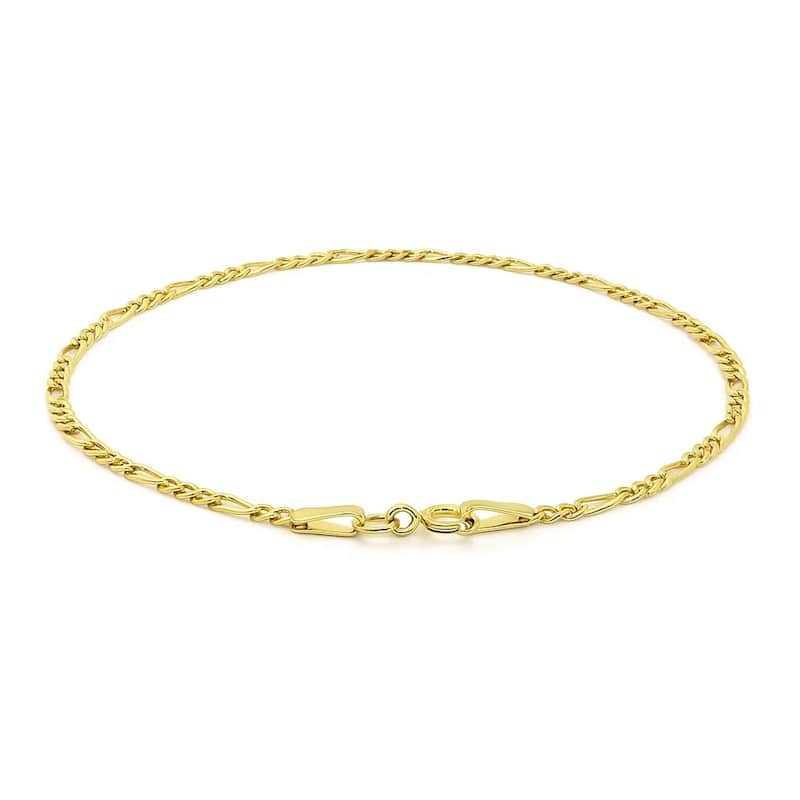 MayaMila 14k Yellow Gold Figaro Bracelet 1.5mm