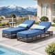 Option Brown Wicker Blue Cushion