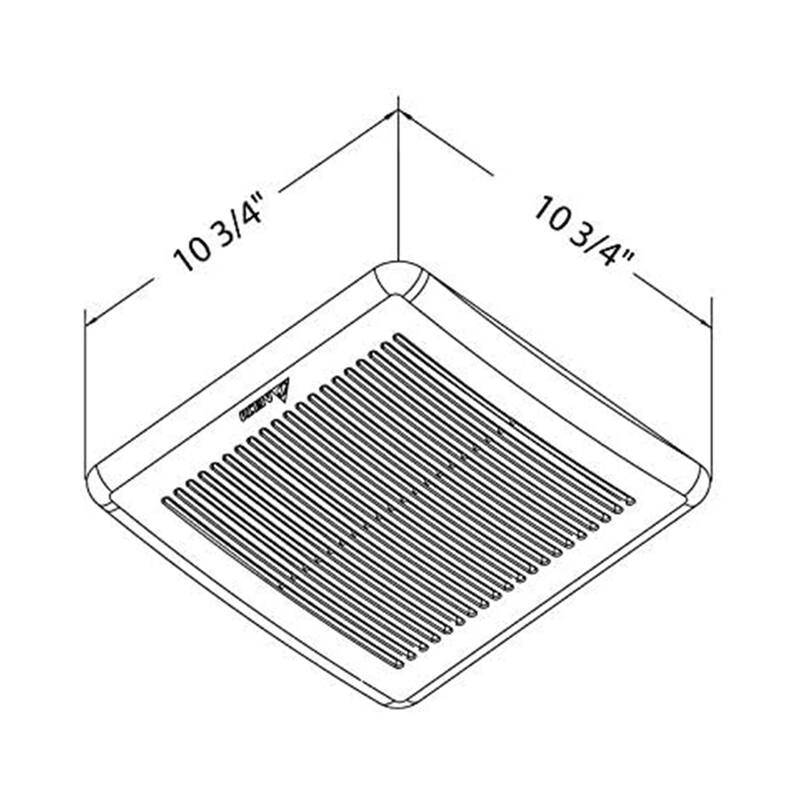 Delta Breez GreenBuilder Ventilation Bath Fan 80CFM with Humidity Sensor, White - 7