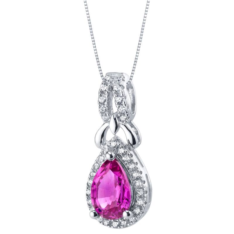 1.75 ct Purple Sapphire Pendant in Sterling Silver