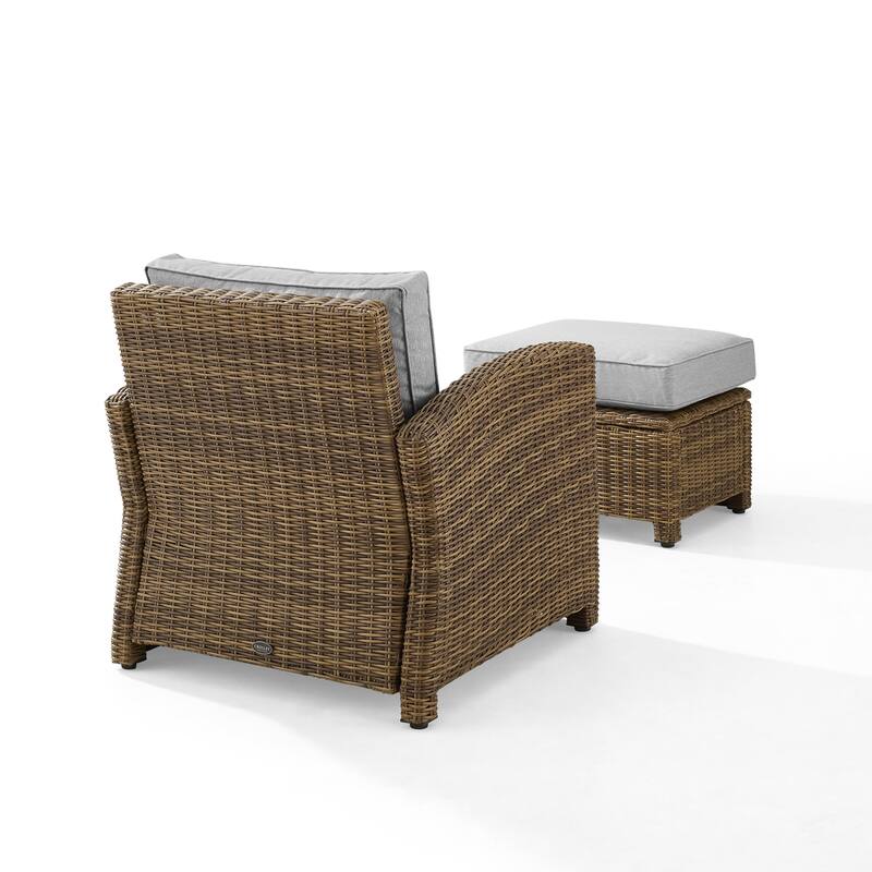 Crosley Bradenton 2Pc Outdoor Wicker Chair Set - 30.5 "W x 61 "D x 32.5 "H