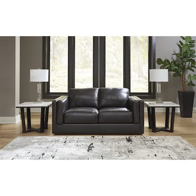 Signature Design by Ashley Amiata Onyx Loveseat - 70"W x 41"D x 35"H