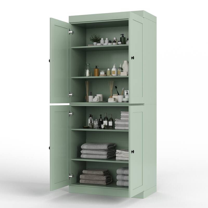 Palace Imports 100% Solid Wood 32" Bathroom Storage Cabinet with Shaker Doors and Adjustable Shelves