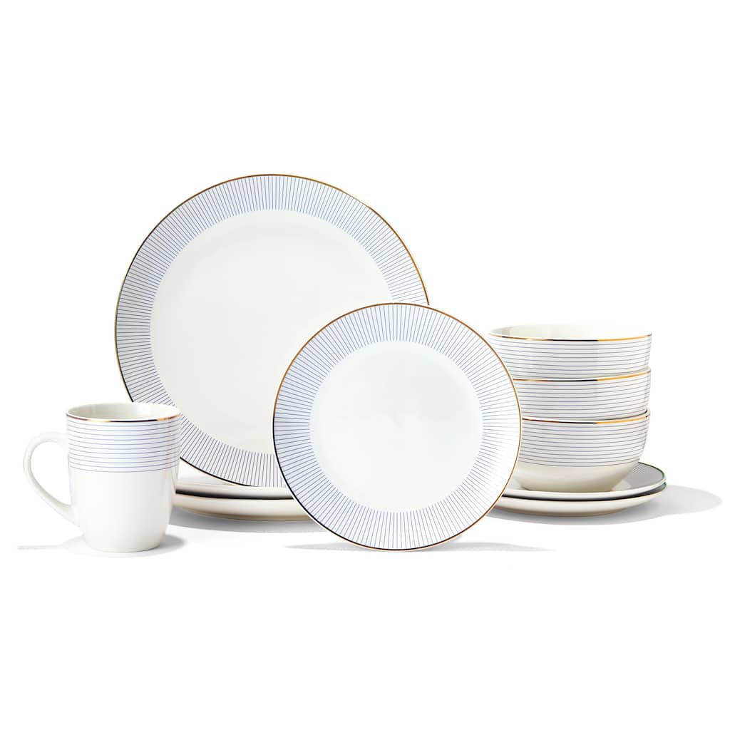 Thea Porcelain 16 Pc Dinnerware Set