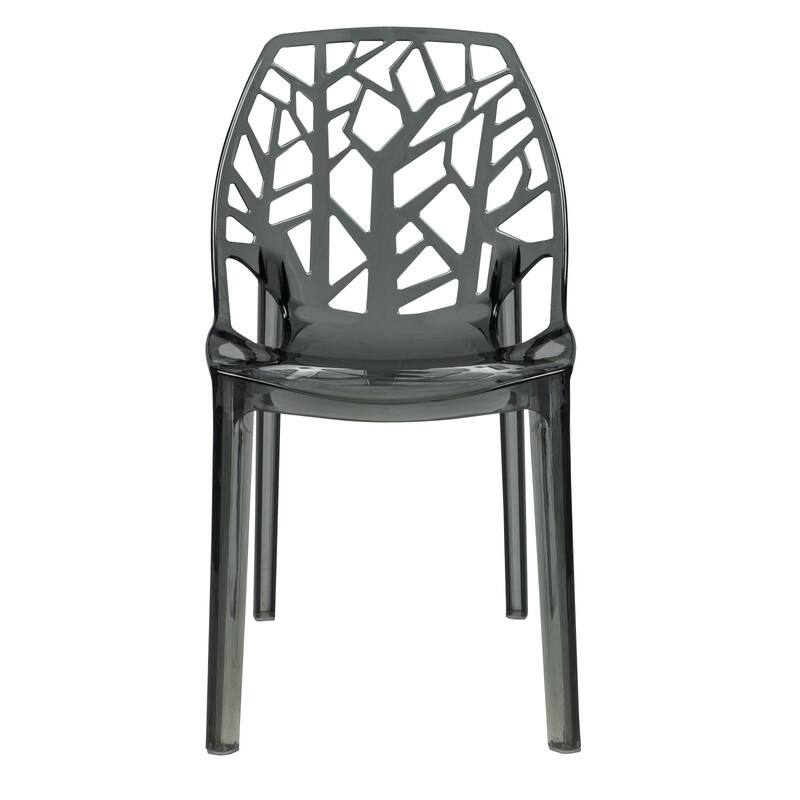 Cornelia Modern Stackable Dining Chair with Cut-out Design Accent Side Chair for Dining rooms, Patios, or Kitchens (Set of 4)