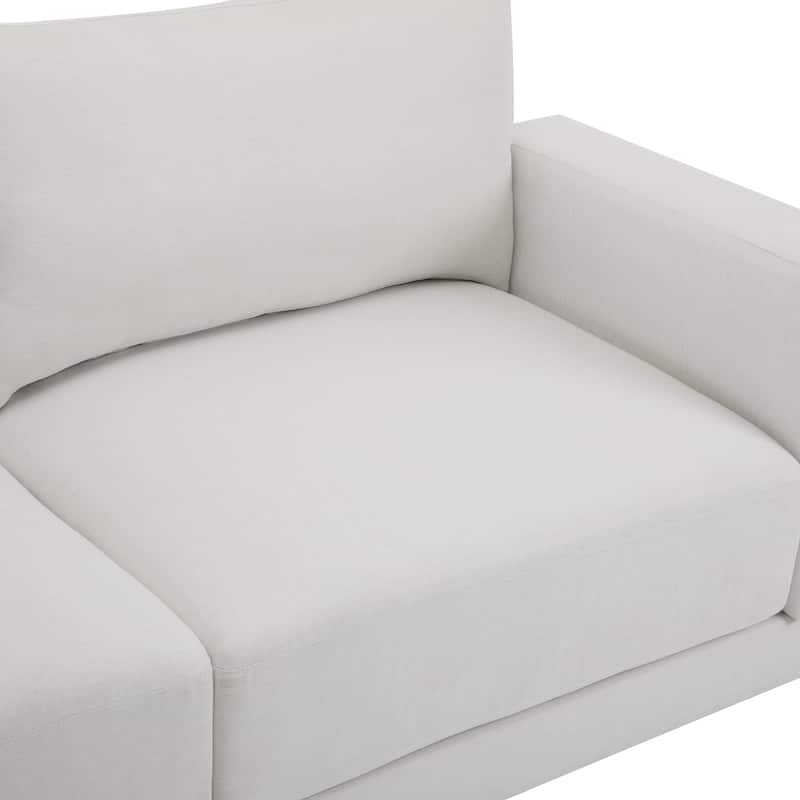 81" Classic Polyester 3-Seater Sofa with Soft Fabric Upholstery