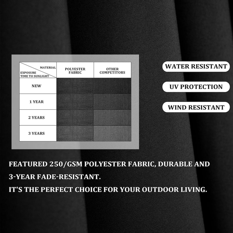 Outdoor 9x11FT Patio Umbrella Cantilever Offset with Dual Top