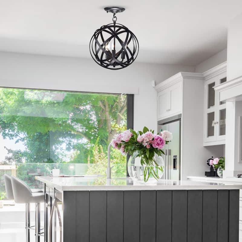 Eucryphia 3-Light Semi-Flush Mount