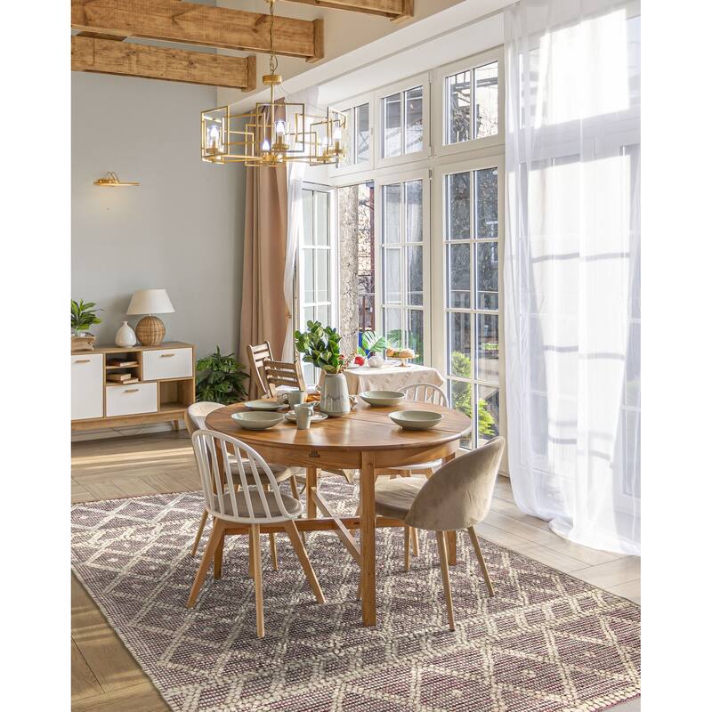 ECARPETGALLERY Braid weave Sienna Grey Wool Rug - 5'1 x 8'2