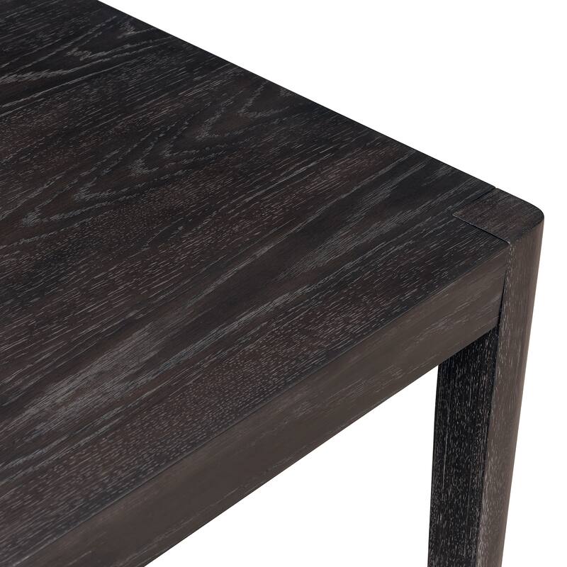 Retro 7-Piece Dining Table Set with Upholstered Chairs and Solid Wood Frame for Stylish Gatherings