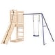 preview thumbnail 13 of 17, vidaXL Swing Set Outdoor Backyard Wooden Playground Equipment for Kids Age 3-8