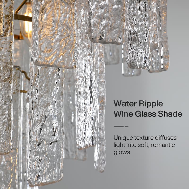 10 - Light Dimmable Tiered Chandelier