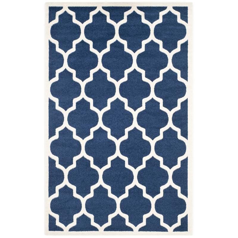 SAFAVIEH Amherst Erma Modern Rug - Navy/Beige - 4' x 6'