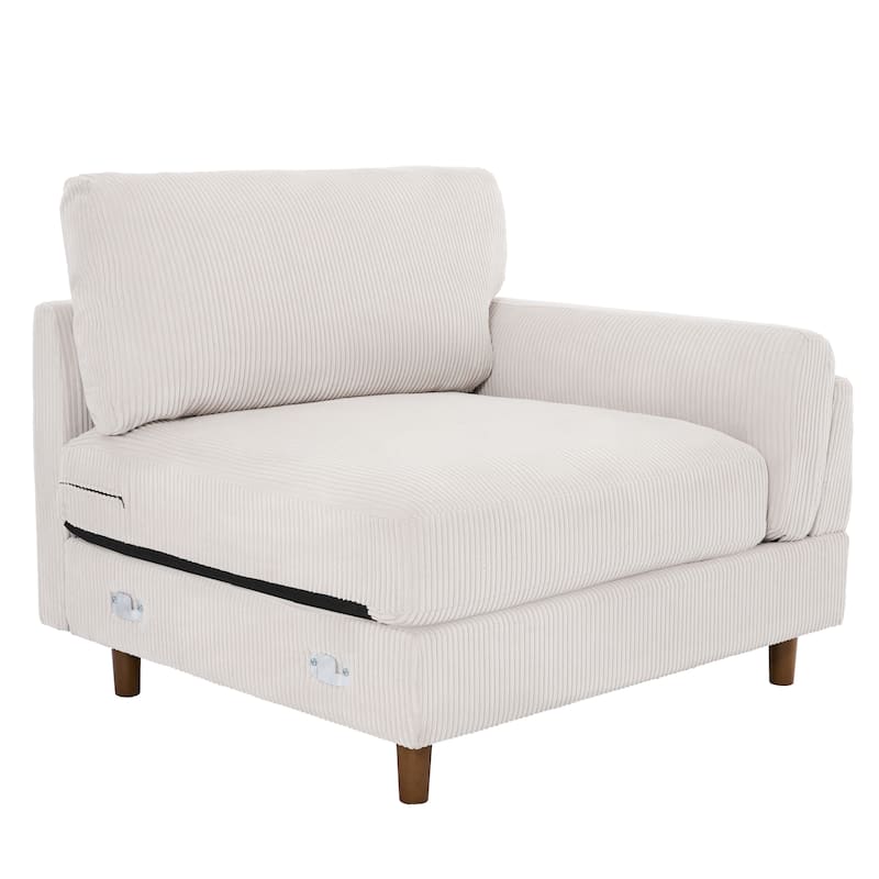 Modern 90" inch Sofa Comfy Corduroy Deep Seats Sofa