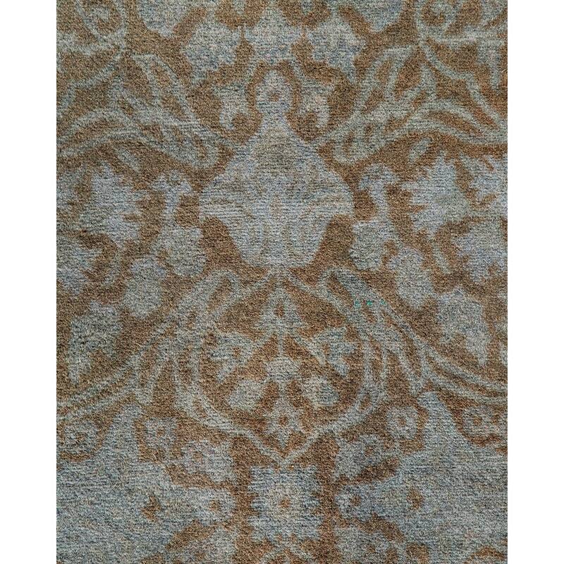 Overton Hand Knotted Wool Vintage Inspired Modern Contemporary Overdyed Brown Area Rug - 3' 1" x 5' 6"