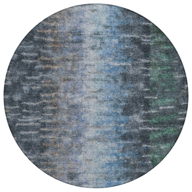 Machine Washable Indoor/ Outdoor Contemporary Ombre Chantille Rug