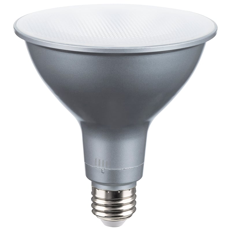 19W PAR38 LED 27K/30K/35K/40K/50K CCT Selectable Medium Base 120-277V - Silver - Silver