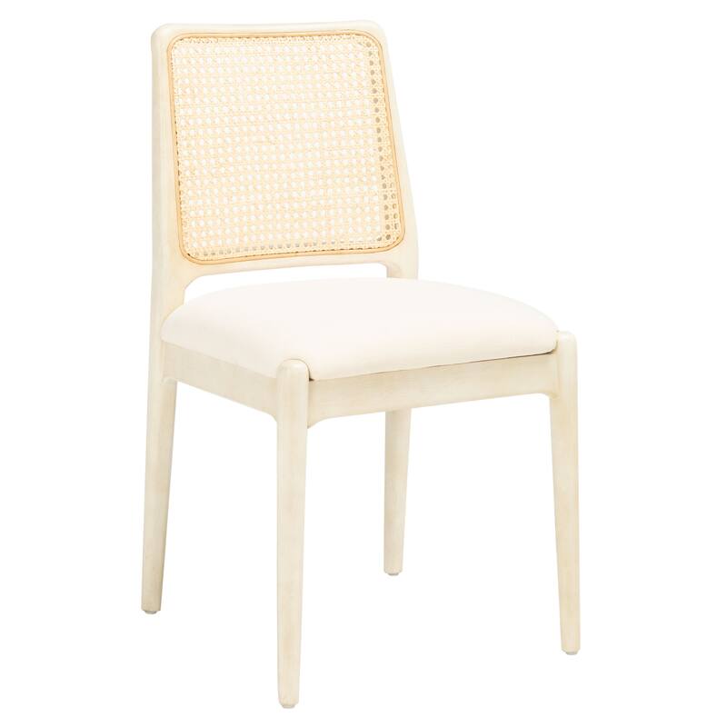 SAFAVIEH Reinhardt Rattan Cushion Dining Chair (Set of 2) - 19" W x 17.5" L x 32" H