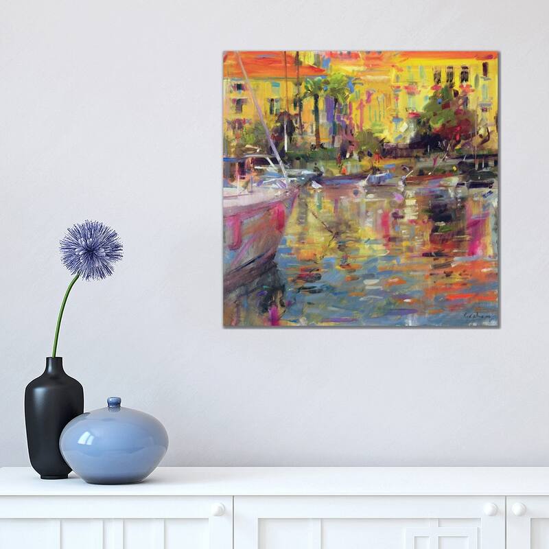 iCanvas "Riviera Moorings" by Peter Graham Canvas Print - 18x18x1.5