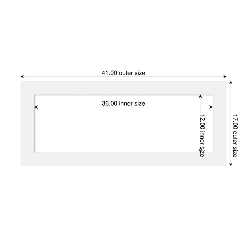 Amanti Art Corvino Black Framed Dry Erase Magnetic Board - 41 x 17 in - Corvino White