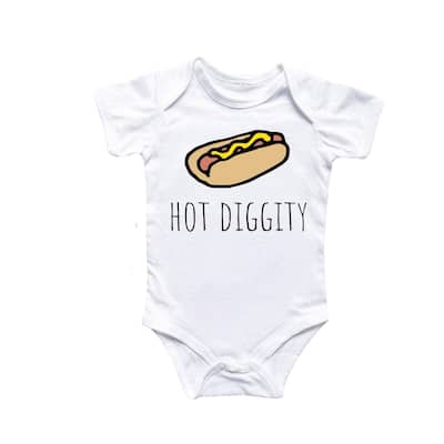 Hot Dog Doodle - Baby Boy Girl Clothes Infant Bodysuit Funny Cute Newborn