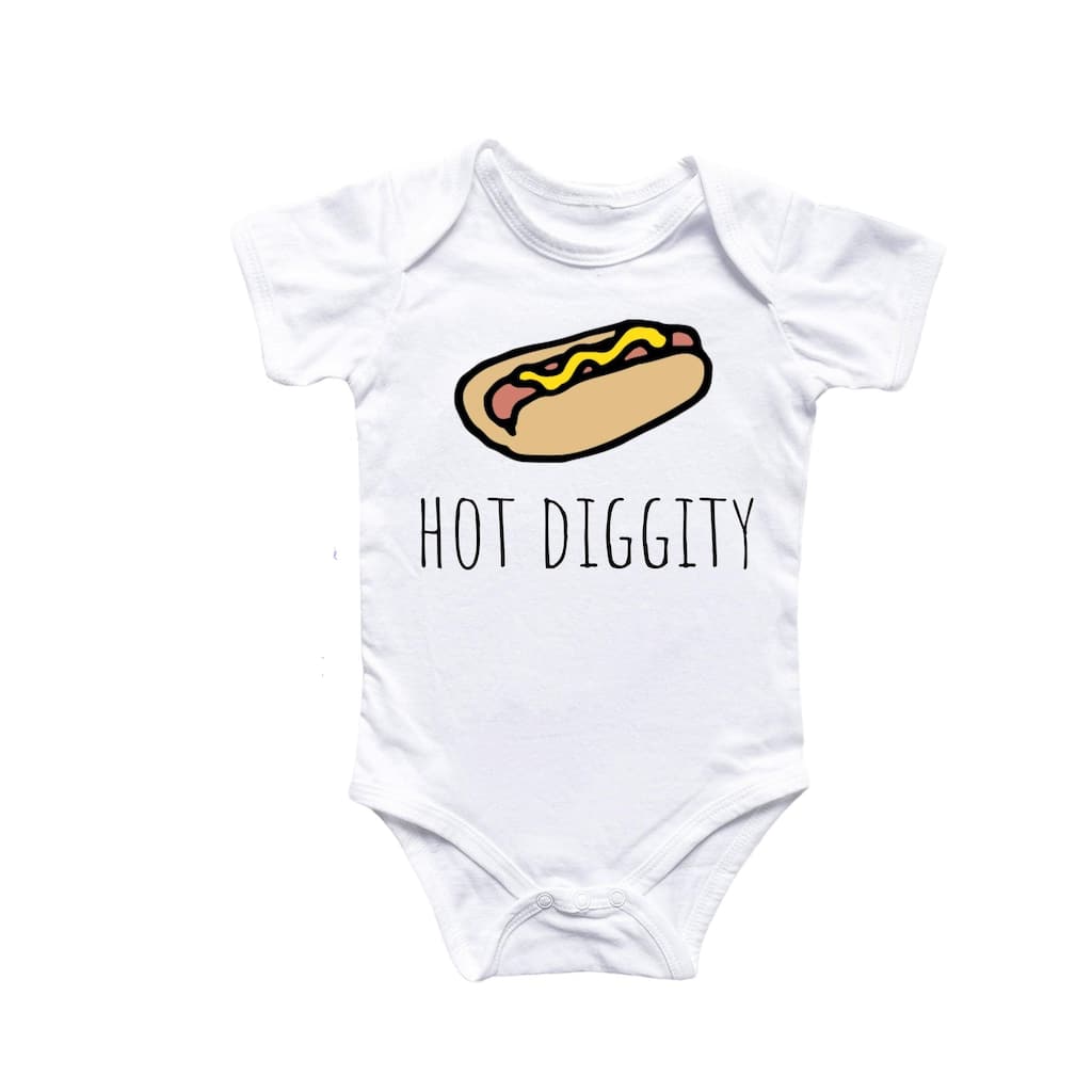 Hot Dog Doodle - Baby Boy Girl Clothes Infant Bodysuit Funny Cute Newborn