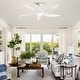 preview thumbnail 2 of 23, 60 in.Matte White Indoor Ceiling Fan with Light, DC Motor and Remote Control