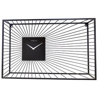 Vasco Rectangular Black Metal Wall Clock - Bed Bath & Beyond - 37417162