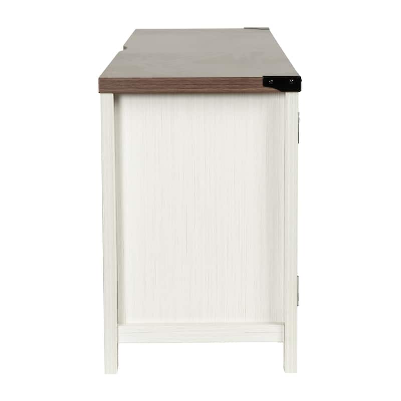 59 Inch Barn Door TV Stand Fits up to 65" TV's with Adjustable Shelf - 59"W x 15.5"D x 23.75"H