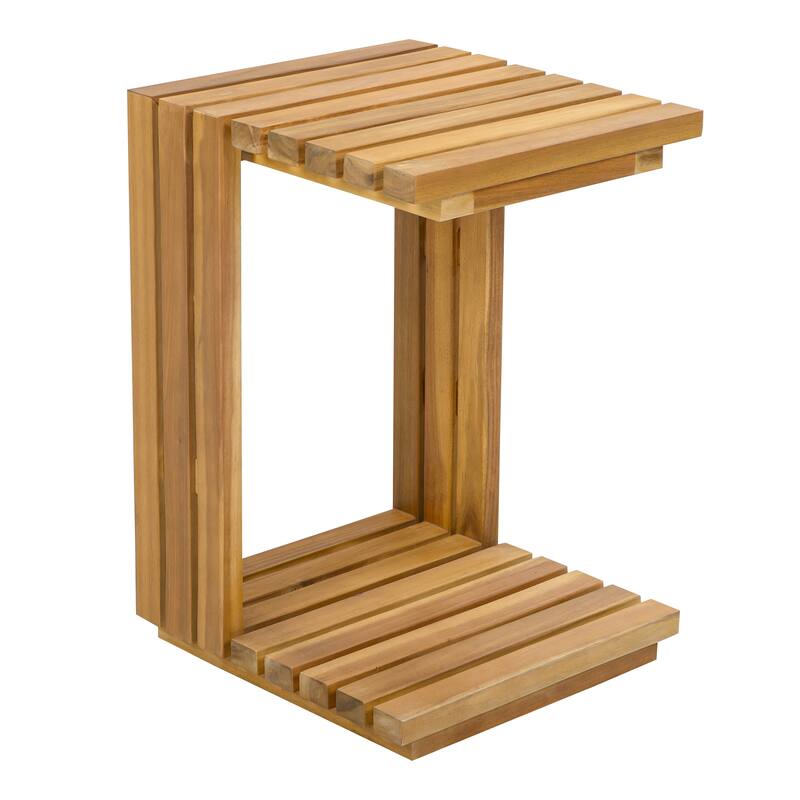 Christopher Knight Home - Outdoor 2-Piece Wood Conversation Set with Cushions and Side Table