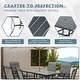 preview thumbnail 21 of 92, Versatile Outdoor Dining Sets w Swivel/Folding Chairs & Steel Slat Table and HDPE Dining Table Set for Gardens, Patios